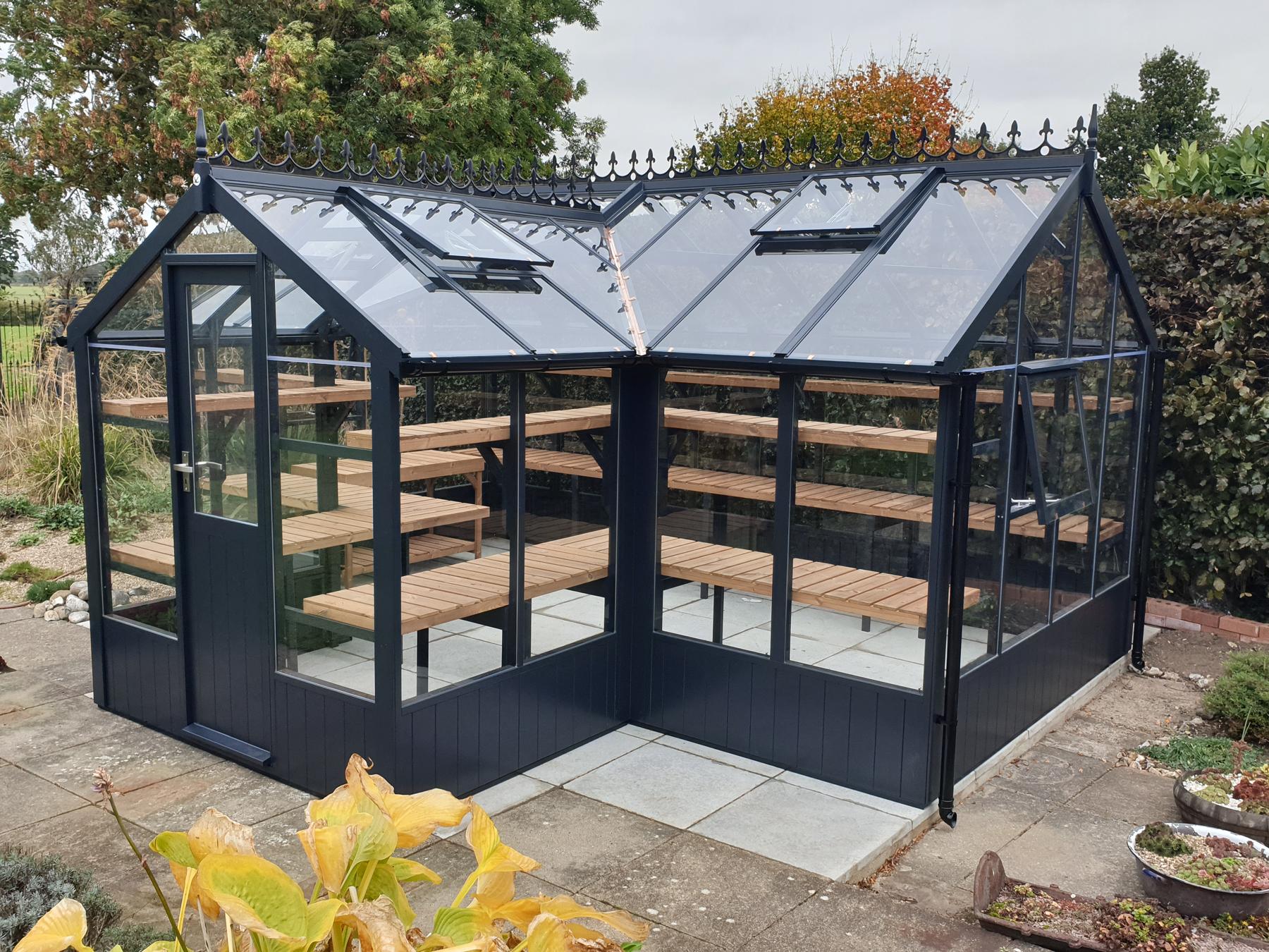 Swallow mallard 8x15 wooden greenhouse with 4ft porch