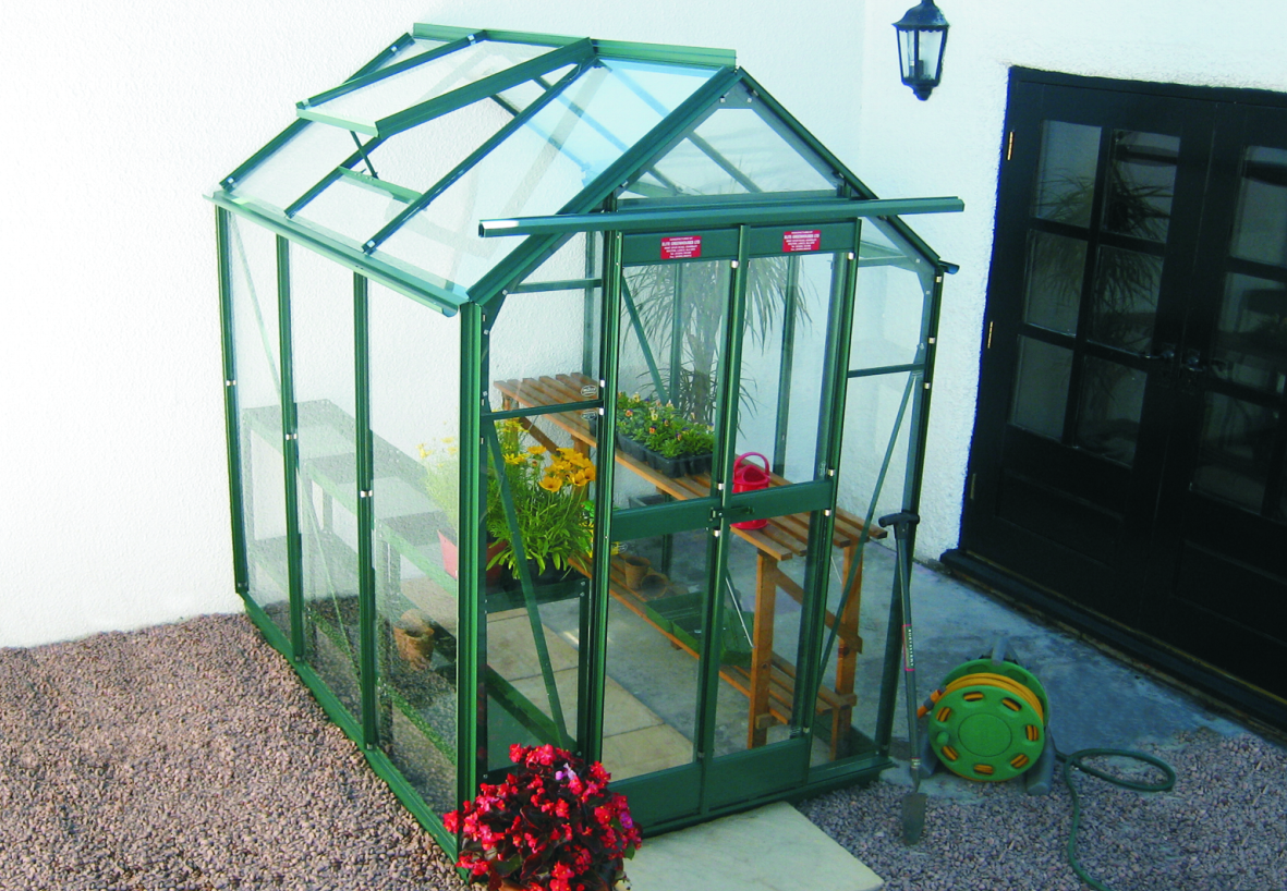 R type compact 6'x4' %28nominal%29  integral base  green full sheet toughened glass